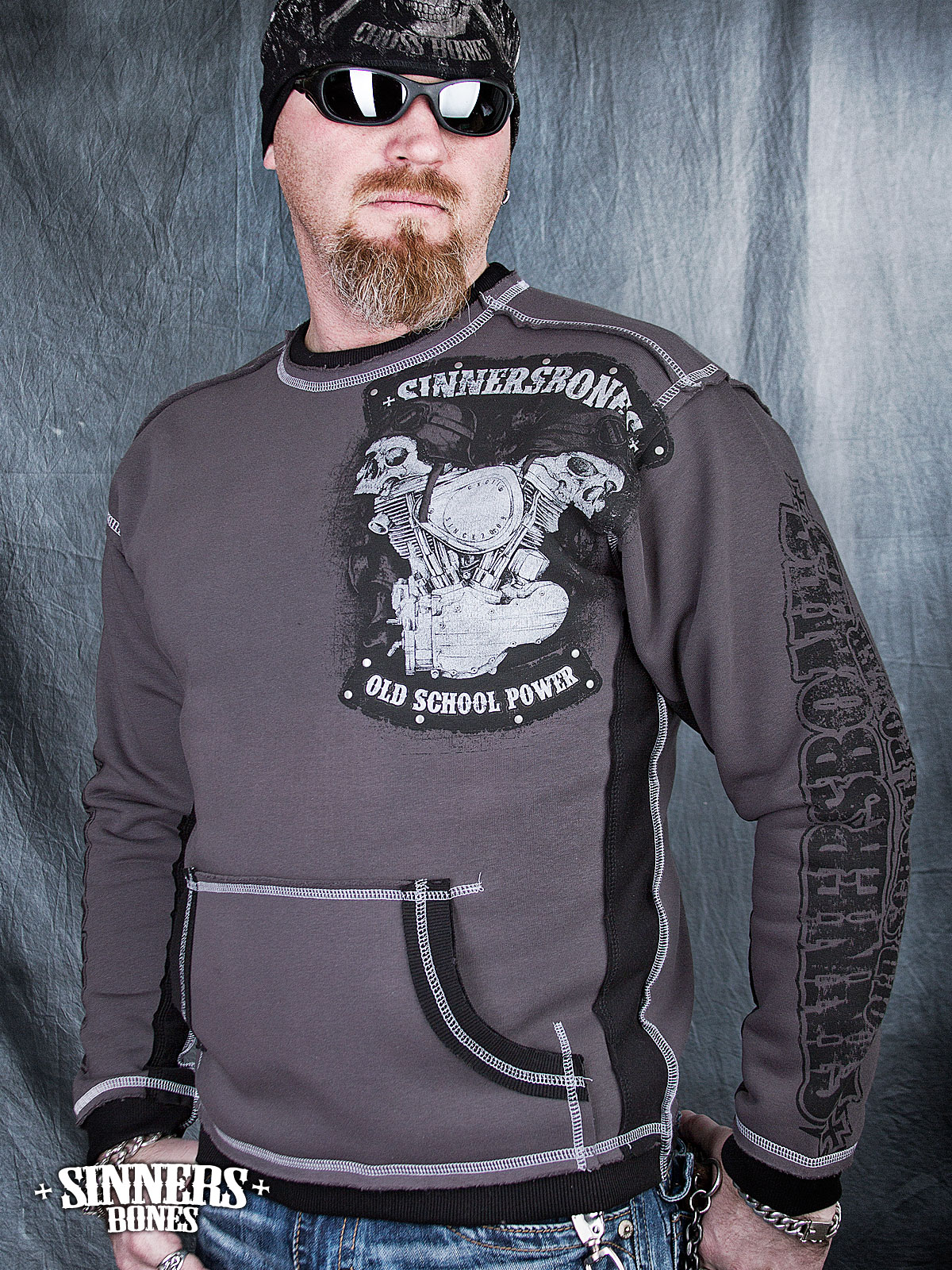 Man's Sweatshirt "Old School Power"
