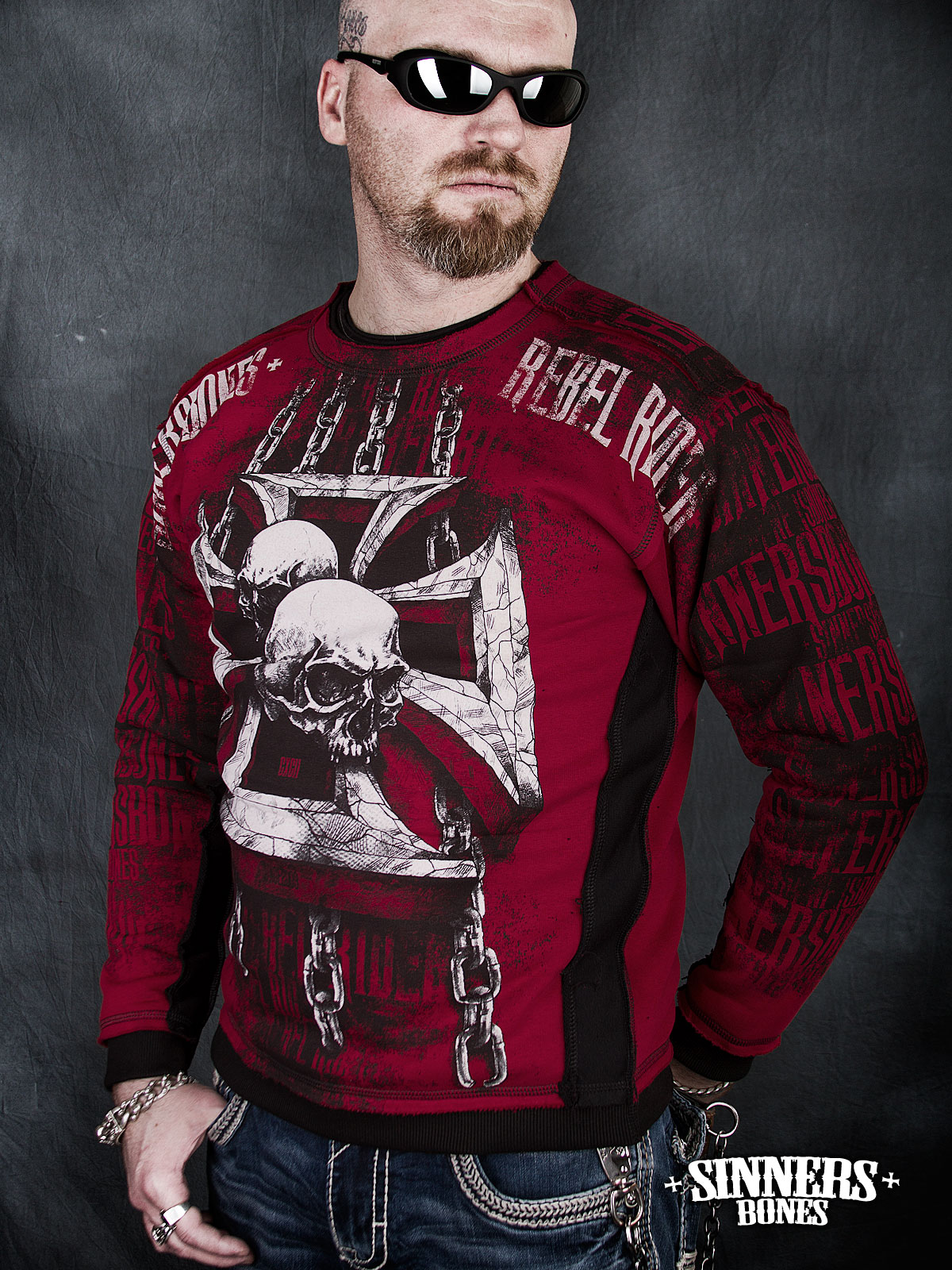Man's Long Sleeve Shirt "REBEL RIDER"