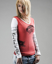 Women's Long Sleeve Shirt "Coral" 
