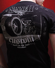 Man's T-Shirt Motorcycles CUSTOM BlackinBlack