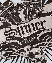 Flag "SINNER-wear" white