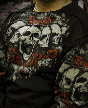 Man's Sweatshirt "Black with Skulls"